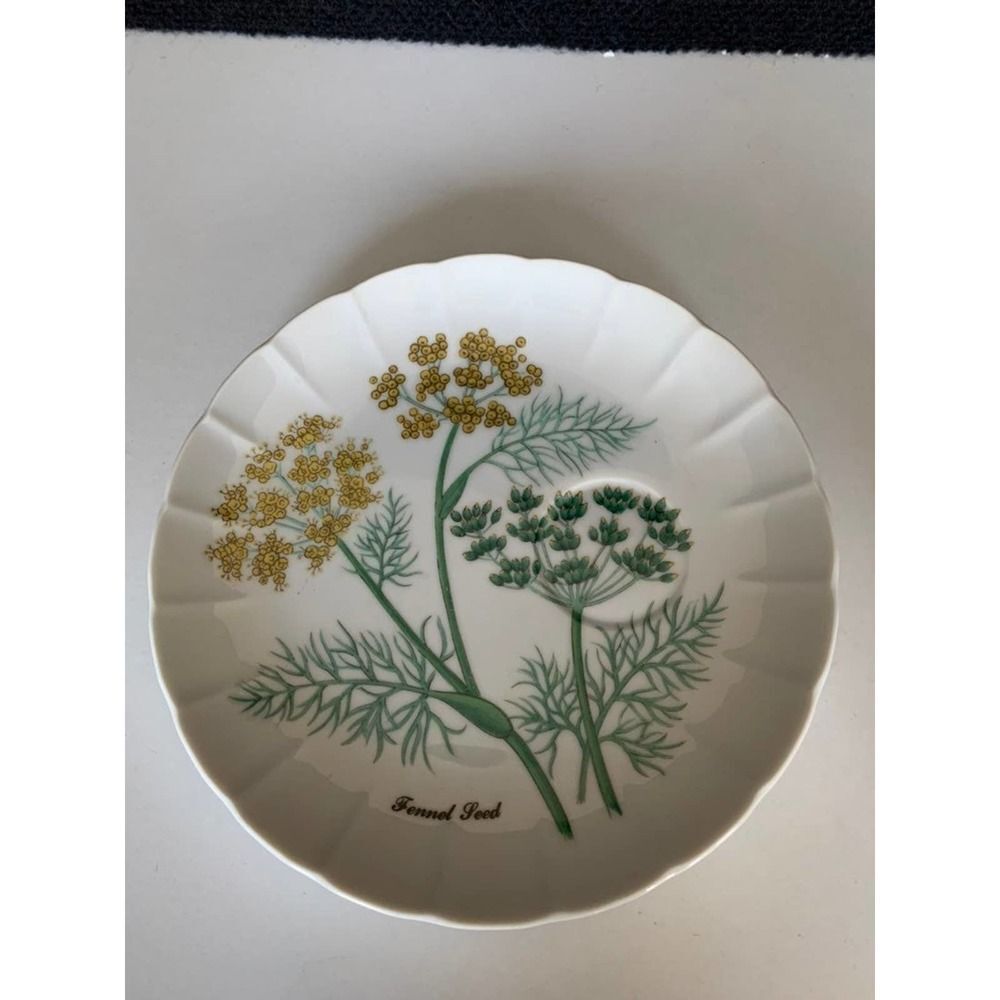 Fennel seed flower herb plate